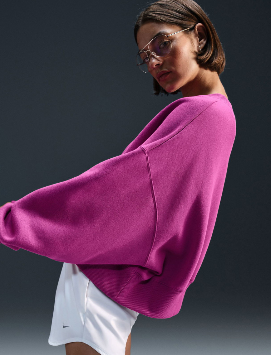 Nike Sportswear Phoenix Fleece Kadın Mor Sweatshirt