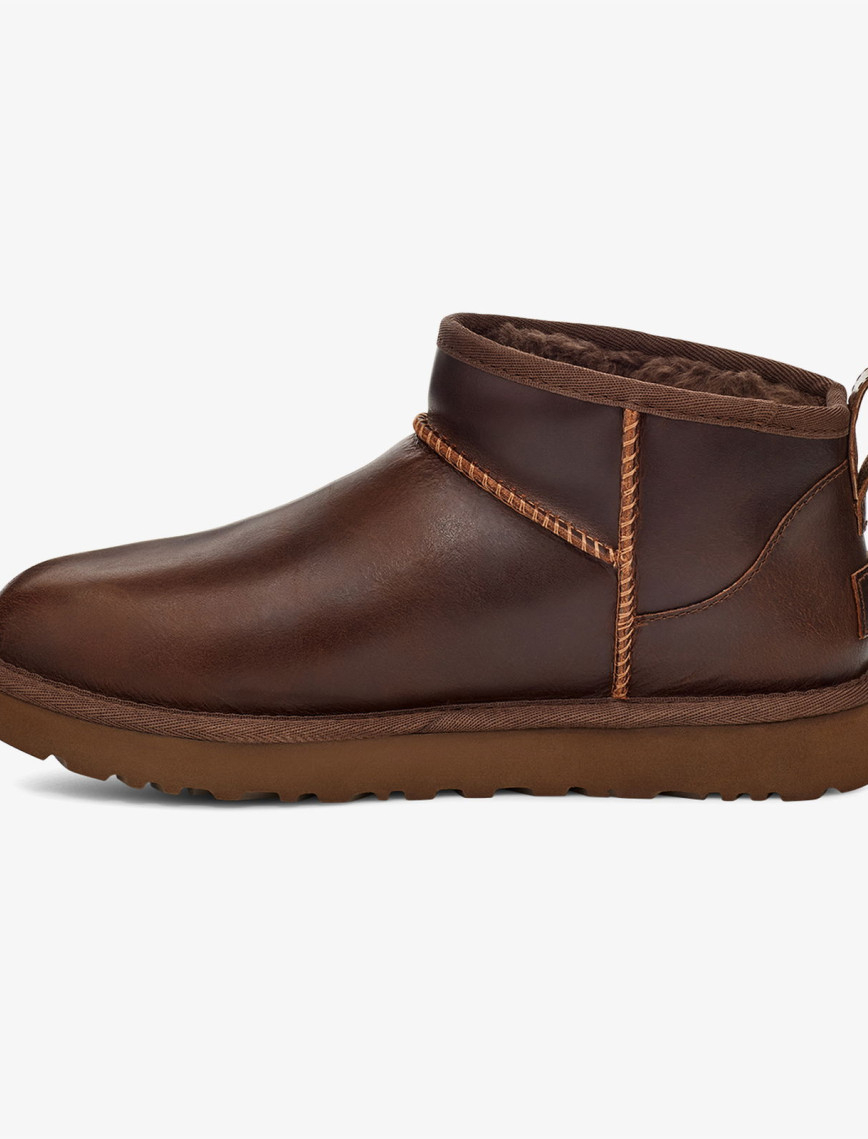 UGG Classic Ultra Mini Lthr Regen Kadın Kahverengi Bot UGG Classic Ultra Mini Lthr Regen Kadın Kahverengi Bot