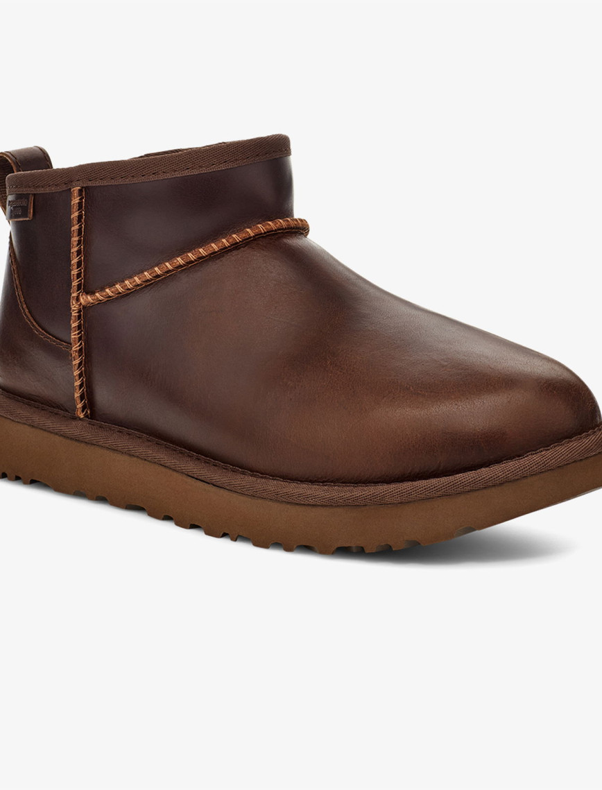 UGG Classic Ultra Mini Lthr Regen Kadın Kahverengi Bot UGG Classic Ultra Mini Lthr Regen Kadın Kahverengi Bot
