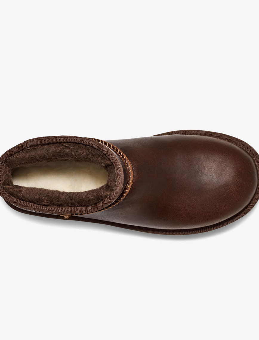 UGG Classic Ultra Mini Lthr Regen Kadın Kahverengi Bot UGG Classic Ultra Mini Lthr Regen Kadın Kahverengi Bot