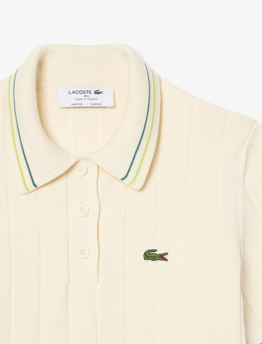 Lacoste Kadın Regular Fit Kısa Kollu Polo Yaka Krem Elbise Lacoste Kadın Regular Fit Kısa Kollu Polo Yaka Krem Elbise