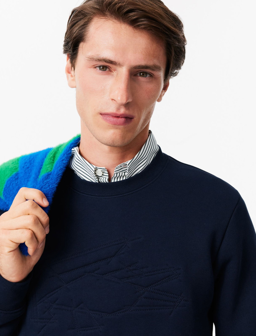 Lacoste Erkek Classic Fit Bisiklet Yaka Lacivert Sweatshirt Lacoste Erkek Classic Fit Bisiklet Yaka Lacivert Sweatshirt