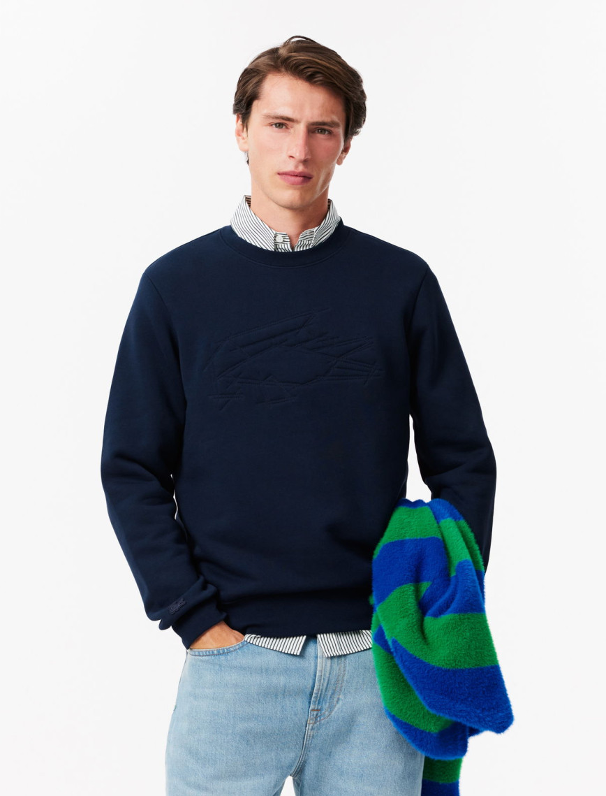 Lacoste Erkek Classic Fit Bisiklet Yaka Lacivert Sweatshirt Lacoste Erkek Classic Fit Bisiklet Yaka Lacivert Sweatshirt