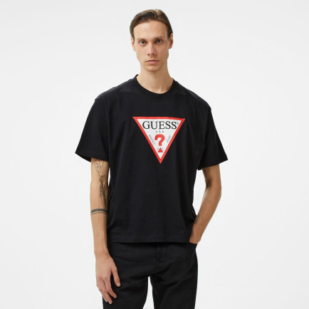 Guess Iconic Organic Heavy Jersey 205 Erkek Siyah T-Shirt
