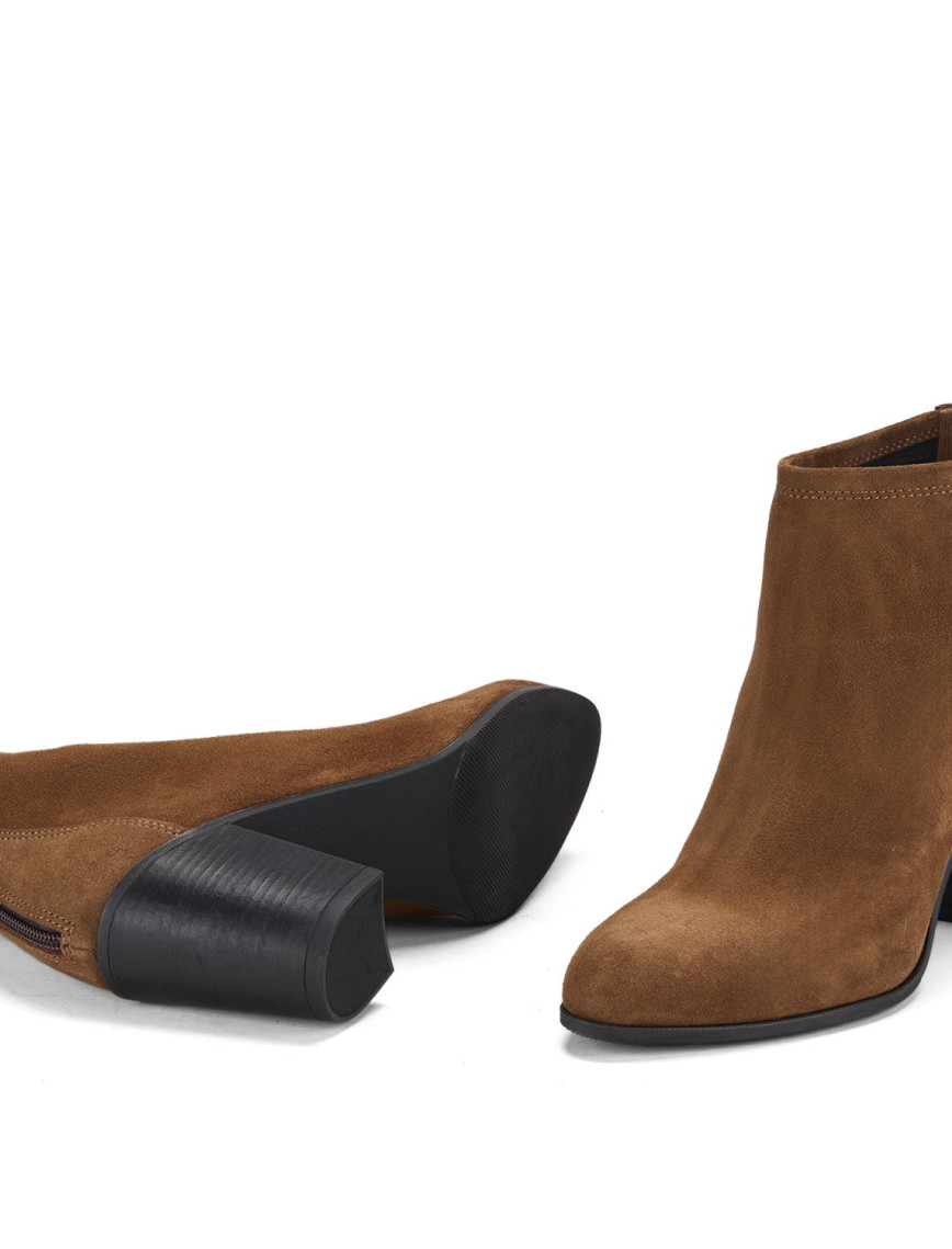 Kadın Taba Fermuarlı Topuklu Süet Bot Kadın Taba Fermuarlı Topuklu Süet Bot