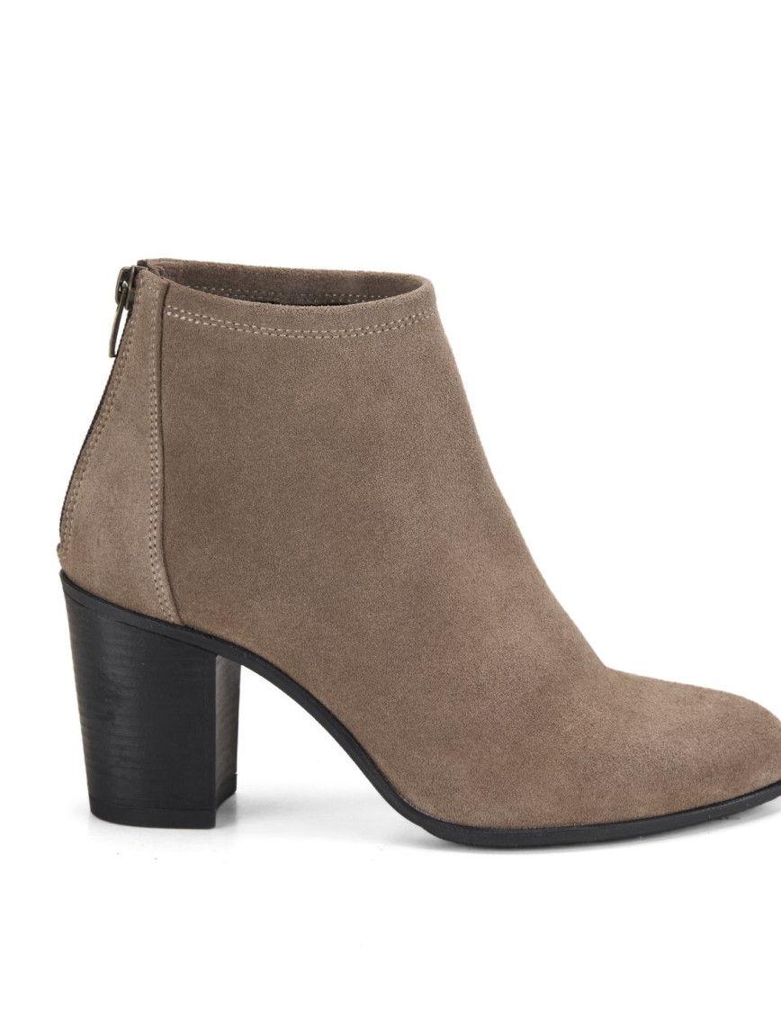 Kadın Vizon Fermuarlı Topuklu Süet Bot Kadın Vizon Fermuarlı Topuklu Süet Bot