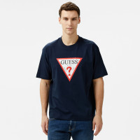 Guess Iconic Organic Heavy Jersey 205 Erkek Lacivert T-Shirt Guess Iconic Organic Heavy Jersey 205 Erkek Lacivert T-Shirt