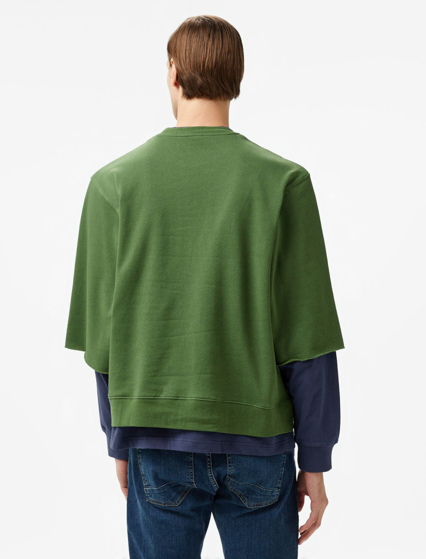 The Hundreds Layer Crewneck Erkek Yeşil Sweatshirt The Hundreds Layer Crewneck Erkek Yeşil Sweatshirt
