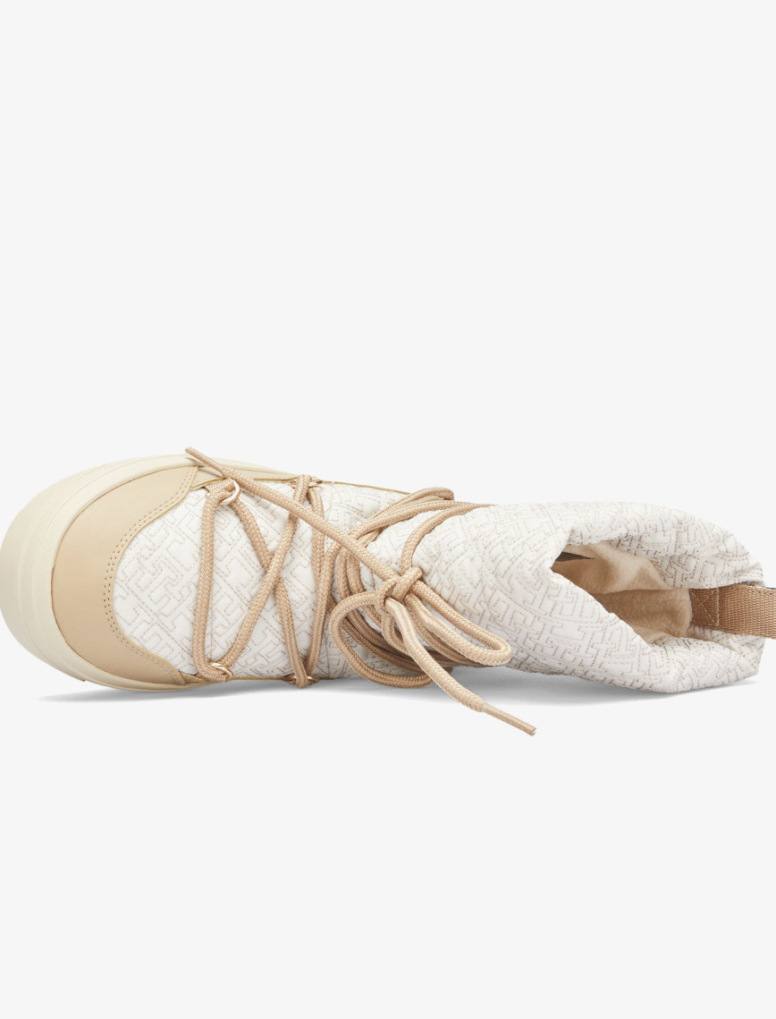 Tommy Hilfiger Lace-Up Monogram Kadın Bej Bot Tommy Hilfiger Lace-Up Monogram Kadın Bej Bot