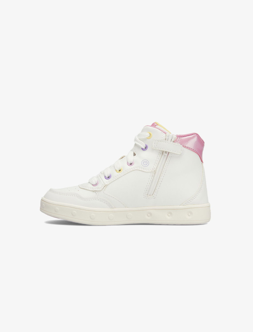 Geox J Skylin G. C Çocuk Beyaz Sneaker Geox J Skylin G. C Çocuk Beyaz Sneaker