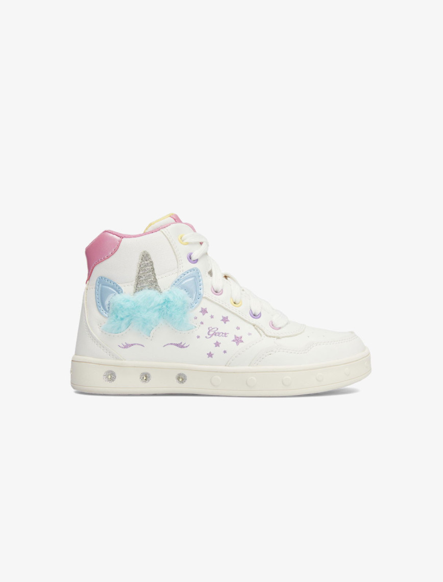 Geox J Skylin G. C Çocuk Beyaz Sneaker Geox J Skylin G. C Çocuk Beyaz Sneaker