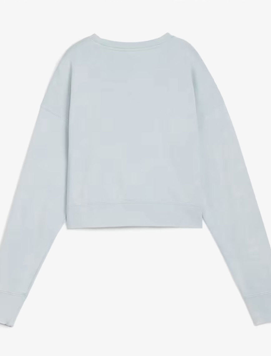 Puma Dare To Relaxed Washed Crew Kadın Mavi Sweatshirt Puma Dare To Relaxed Washed Crew Kadın Mavi Sweatshirt