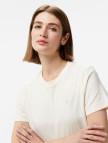 Lacoste Classic Kadın Krem T-Shirt Lacoste Classic Kadın Krem T-Shirt