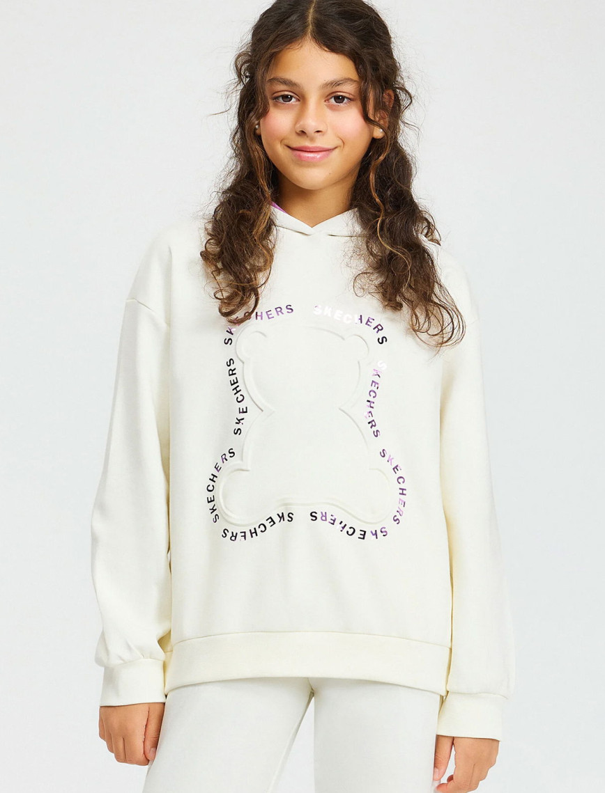 Skechers G 2Xi-Lock Loose Fit Sweatshirt Çocuk Beyaz Sweatshirt Skechers G 2Xi-Lock Loose Fit Sweatshirt Çocuk Beyaz Sweatshirt