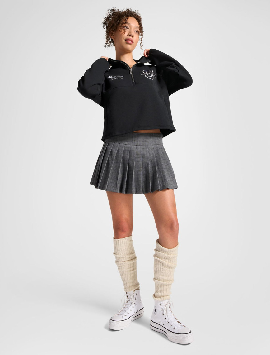 Converse Kadın Yarım Fermuarlı Siyah Sweatshirt Converse Kadın Yarım Fermuarlı Siyah Sweatshirt