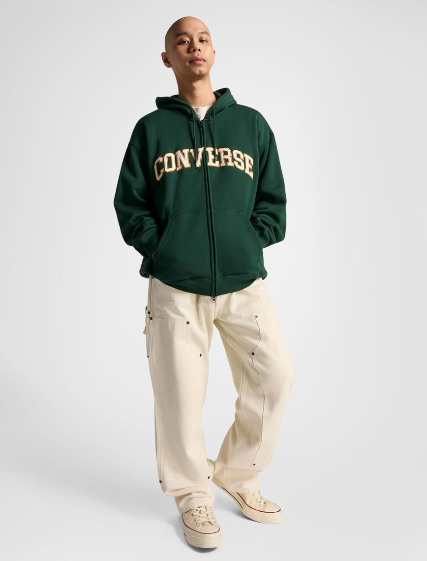 Converse Erkek Fermuarlı Yeşil Hoodie Converse Erkek Fermuarlı Yeşil Hoodie