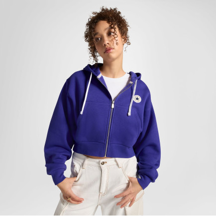 Converse Kadın Mavi Fermuarlı Hoodie Converse Kadın Mavi Fermuarlı Hoodie