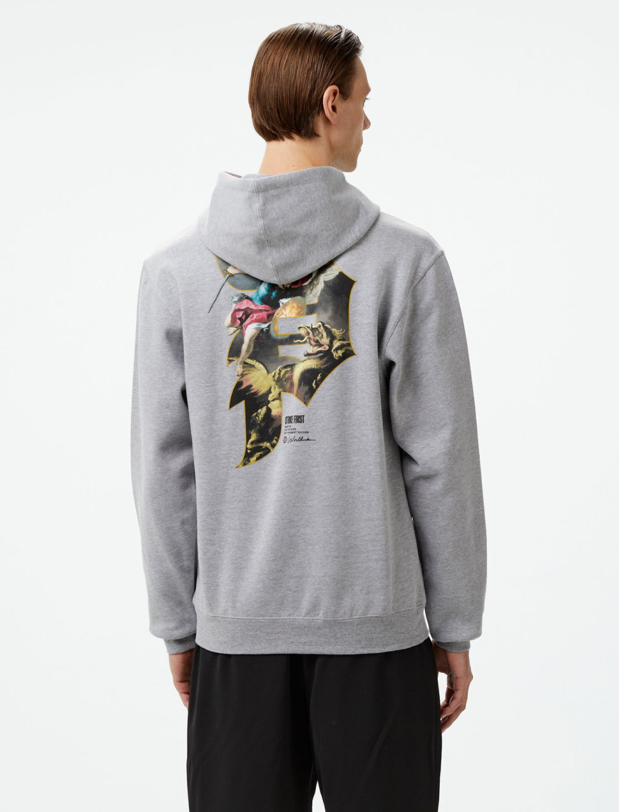 Primitive Courage Hood Erkek Gri Hoodie