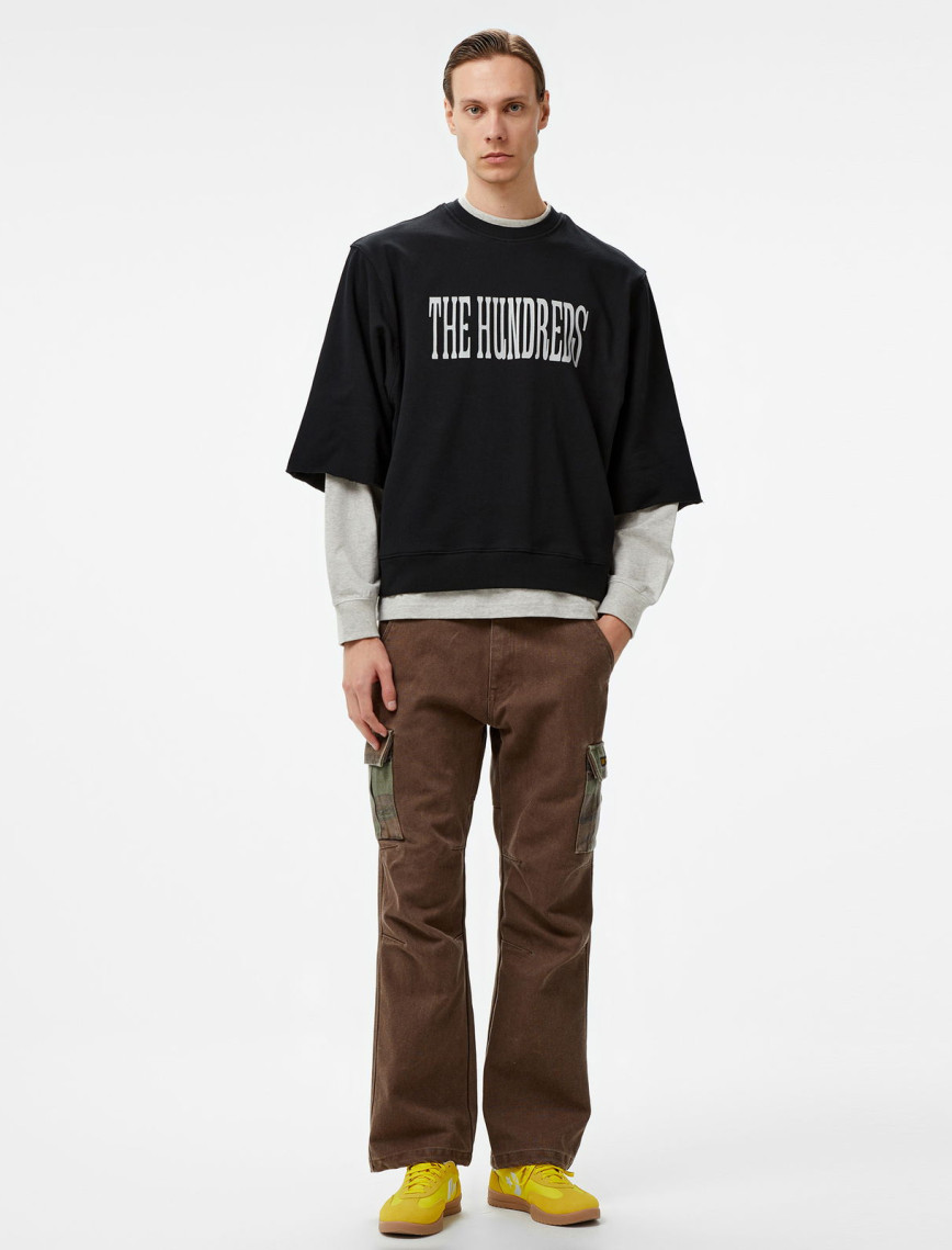 The Hundreds Layer Crewneck Erkek Siyah Sweatshirt The Hundreds Layer Crewneck Erkek Siyah Sweatshirt