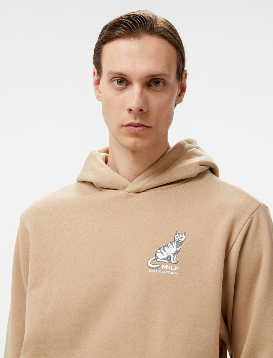 Ripndip Man I Love Felines Erkek Krem Sweatshirt Ripndip Man I Love Felines Erkek Krem Sweatshirt