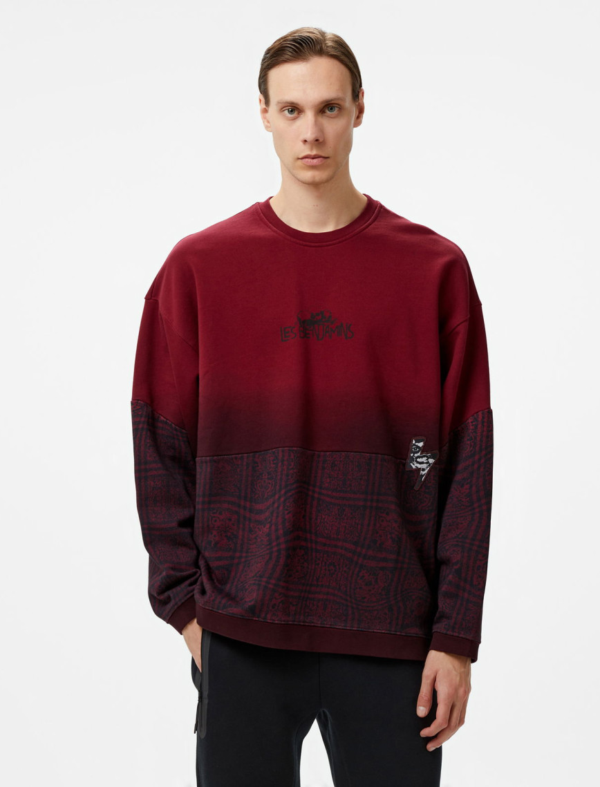 Les Benjamins 006 Erkek Bordo Sweatshirt Les Benjamins 006 Erkek Bordo Sweatshirt