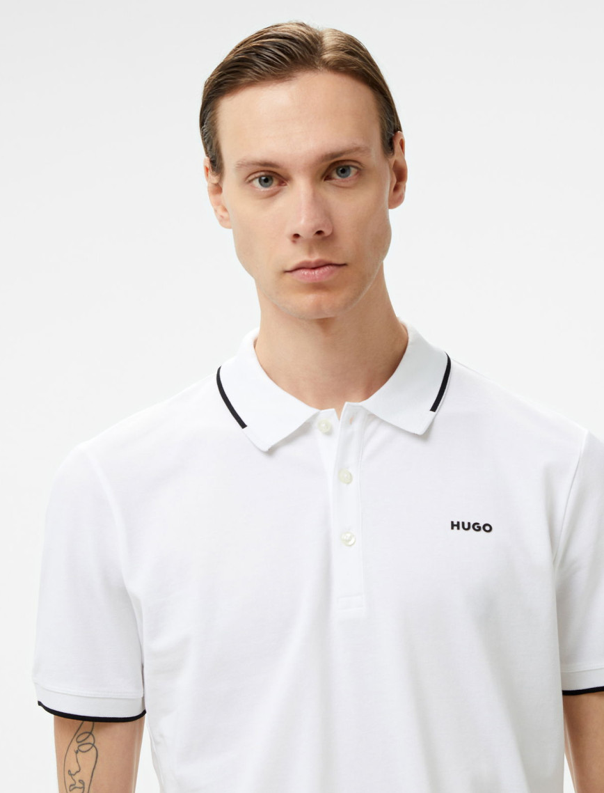 Hugo Dinoso 222 Erkek Beyaz Polo Hugo Dinoso 222 Erkek Beyaz Polo