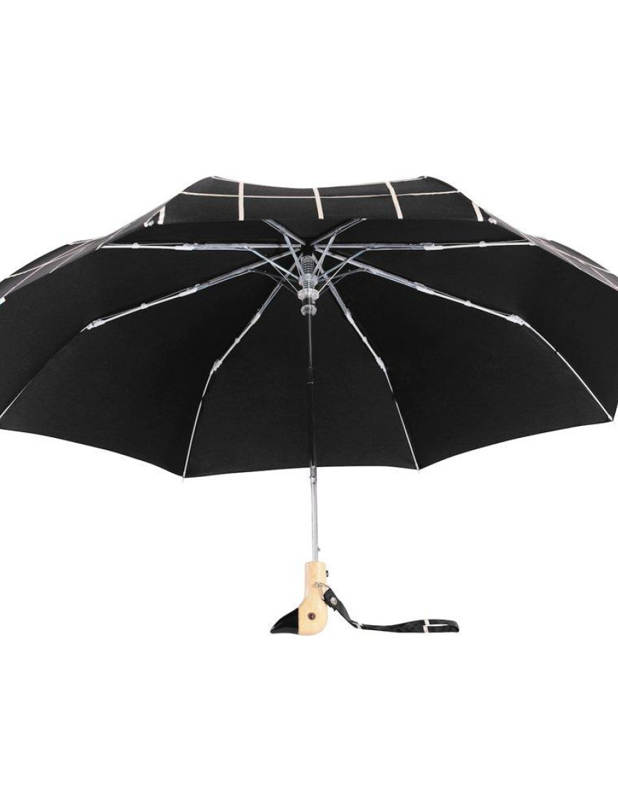 Original Duckhead Duck Kompakt Şemsiye Black Grid Original Duckhead Duck Kompakt Şemsiye Black Grid