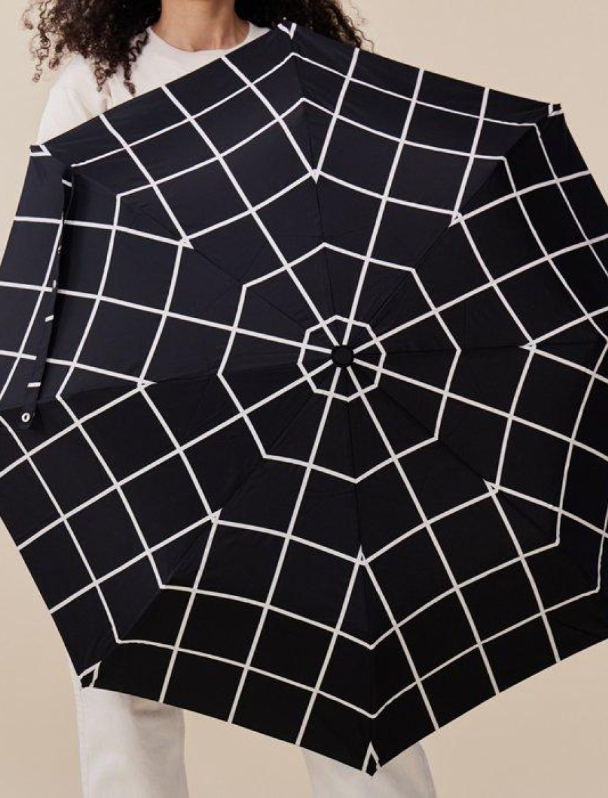 Original Duckhead Duck Kompakt Şemsiye Black Grid Original Duckhead Duck Kompakt Şemsiye Black Grid