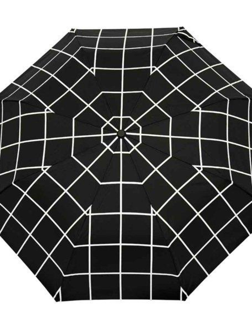 Original Duckhead Duck Kompakt Şemsiye Black Grid Original Duckhead Duck Kompakt Şemsiye Black Grid