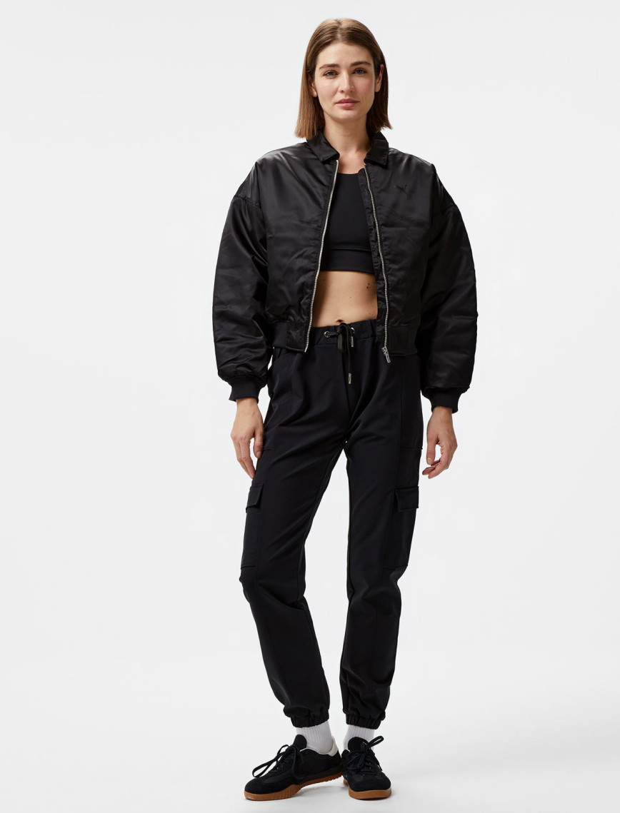 Puma Satin Bomber Kadın Siyah Ceket Puma Satin Bomber Kadın Siyah Ceket