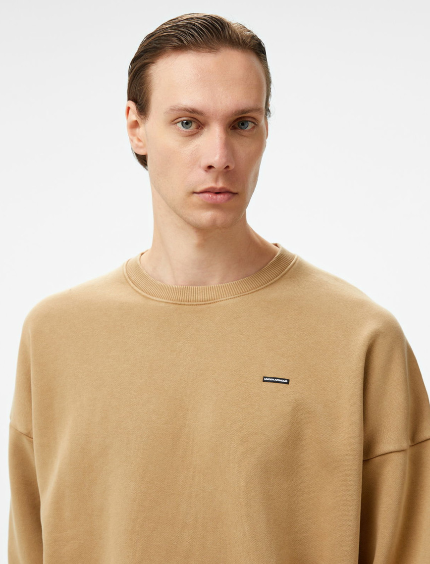 Under Armour Icon Hwt Fleece Wash Os Crew Erkek Kahverengi Sweatshirt Under Armour Icon Hwt Fleece Wash Os Crew Erkek Kahverengi Sweatshirt