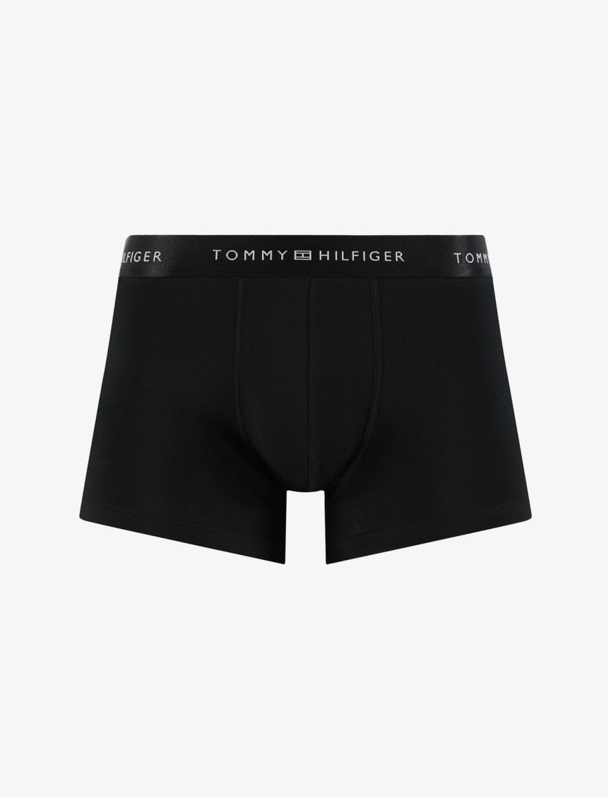 Tommy Hilfiger Trunk 3'lü Siyah/Gümüş/Yeşil Bantlı Erkek Siyah Boxer Tommy Hilfiger Trunk 3'lü Siyah/Gümüş/Yeşil Bantlı Erkek Siyah Boxer