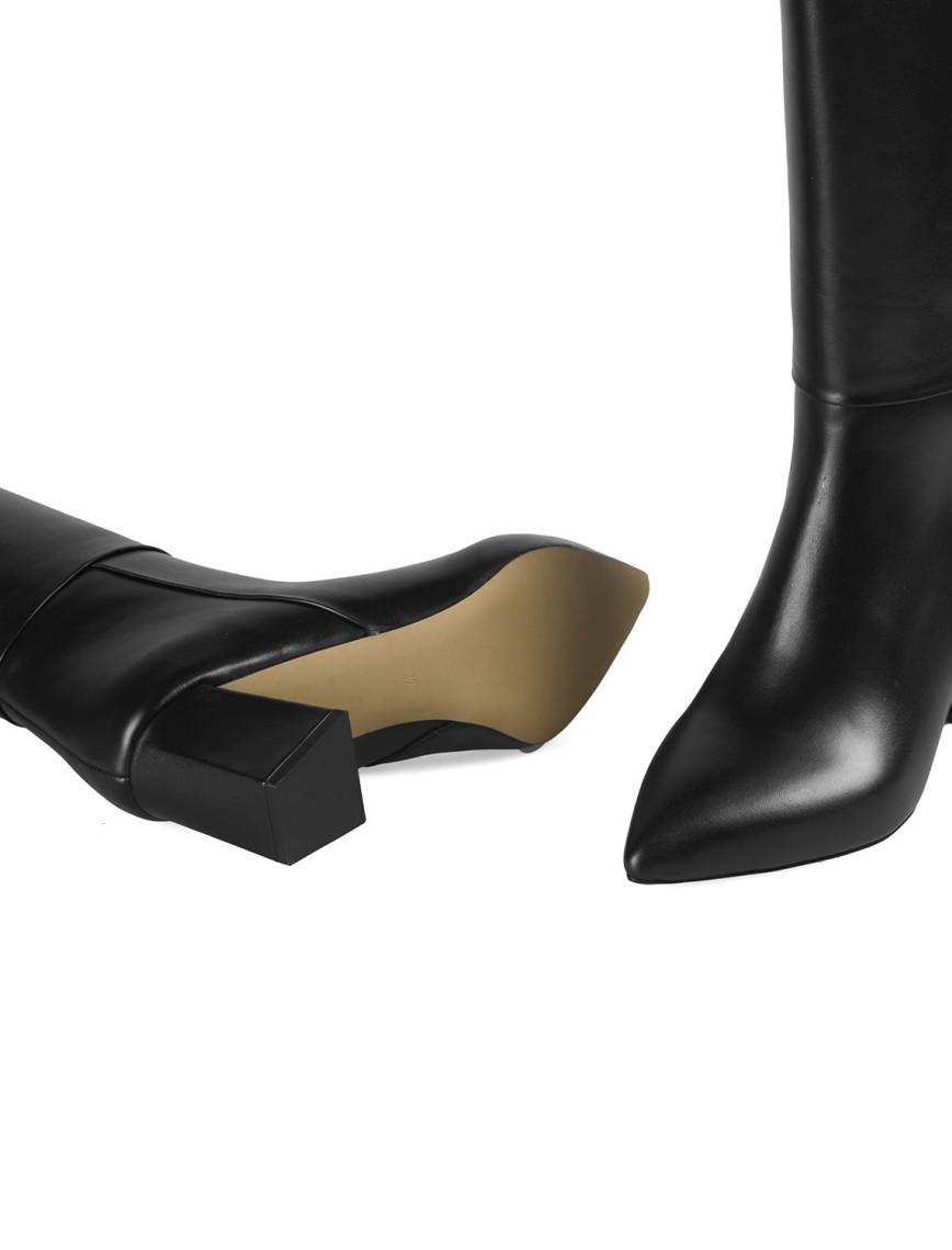 Kadın Siyah Topuklu Çizme Kadın Siyah Topuklu Çizme