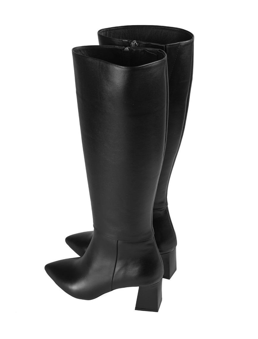 Kadın Siyah Topuklu Çizme Kadın Siyah Topuklu Çizme
