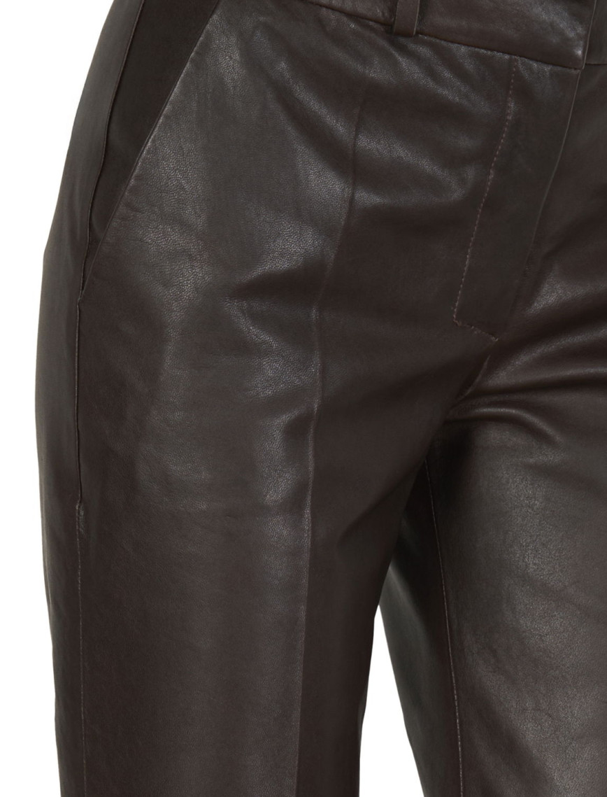 Setron Kahve Kadın Deri Pantolon Setron Kahve Kadın Deri Pantolon