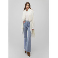 Mavi Suni Kürk Detaylı Ekru Panço 195854-34523 Mavi Suni Kürk Detaylı Ekru Panço 195854-34523