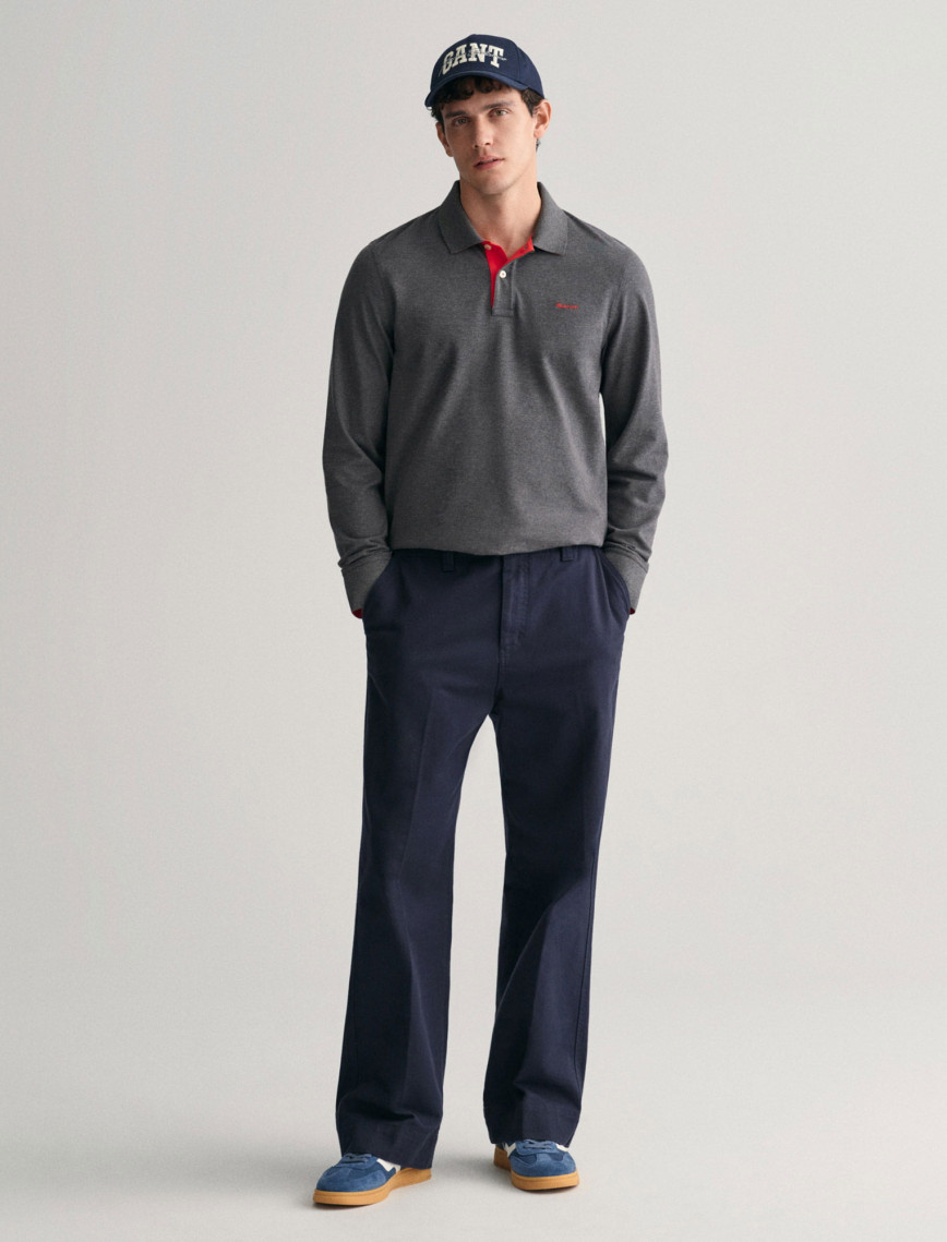 GANT Erkek Gri Regular Fit Polo GANT Erkek Gri Regular Fit Polo