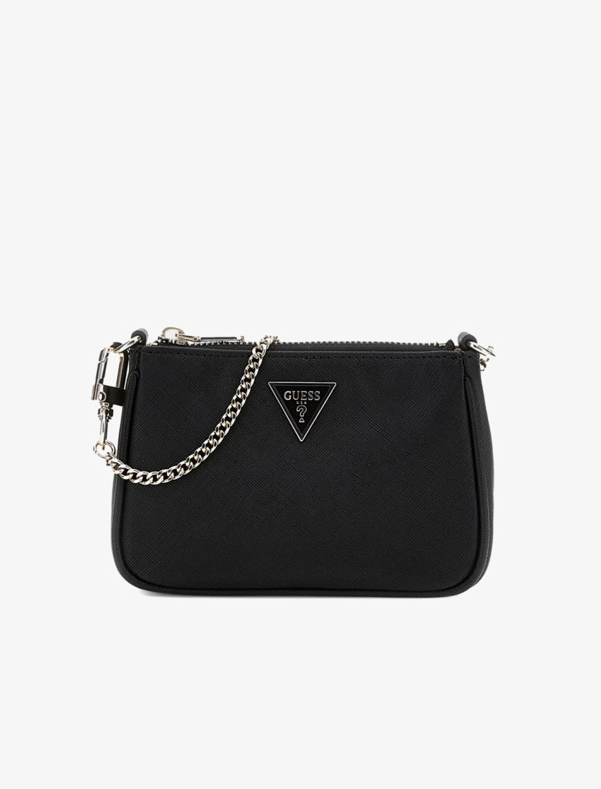 Guess Noelle Mini Zip Kadın Siyah El Çantası Guess Noelle Mini Zip Kadın Siyah El Çantası