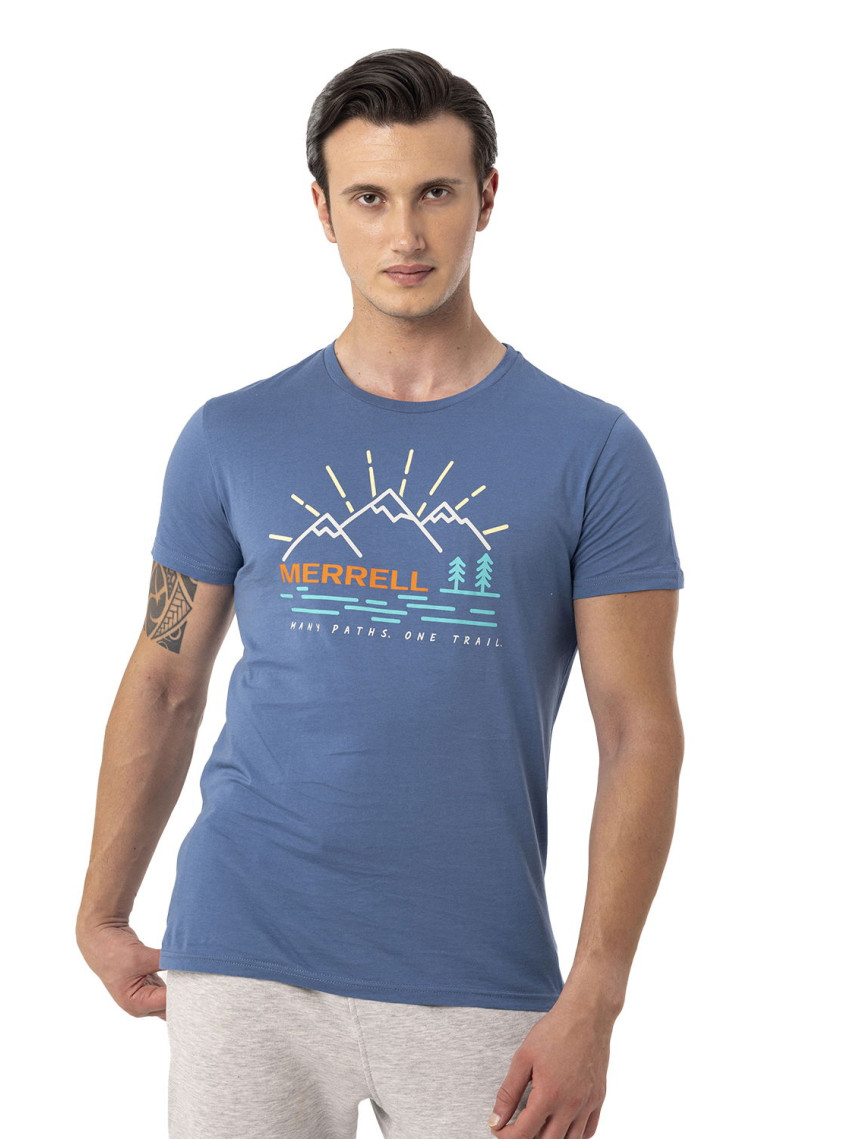 Merrell Tobi Erkek Mavi Tişört Merrell Tobi Erkek Mavi Tişört