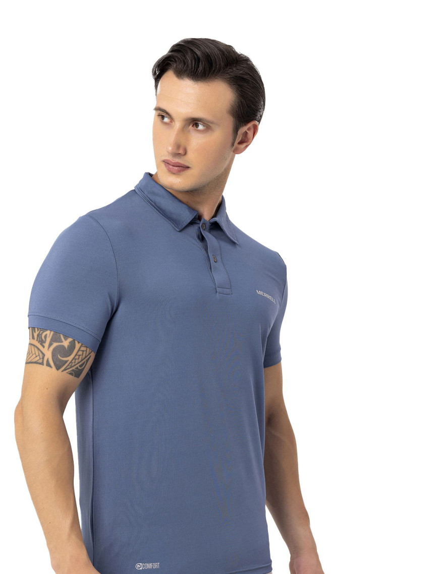 Merrell Pace Erkek Mavi Polo Tişört