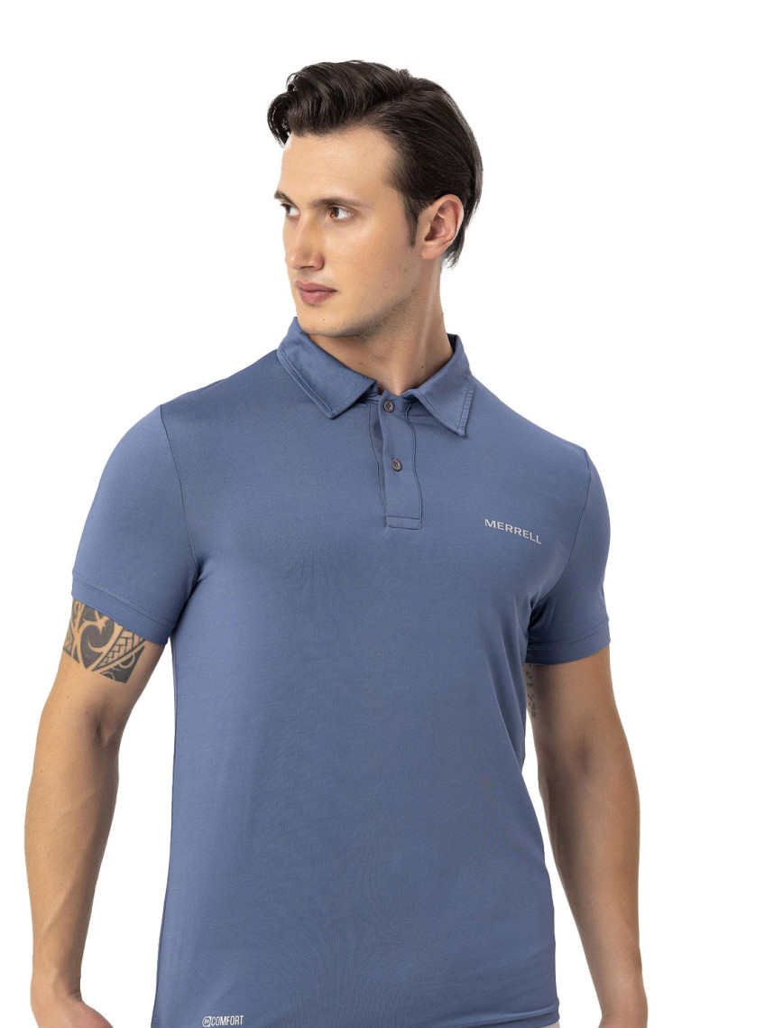 Merrell Pace Erkek Mavi Polo Tişört