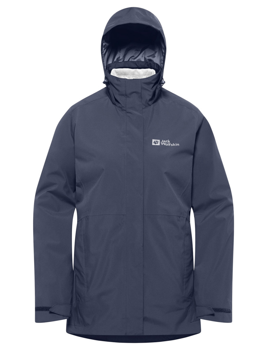 Jack Wolfskin Rotwand 3in1 Kadın Mavi Outdoor Ceketi Jack Wolfskin Rotwand 3in1 Kadın Mavi Outdoor Ceketi