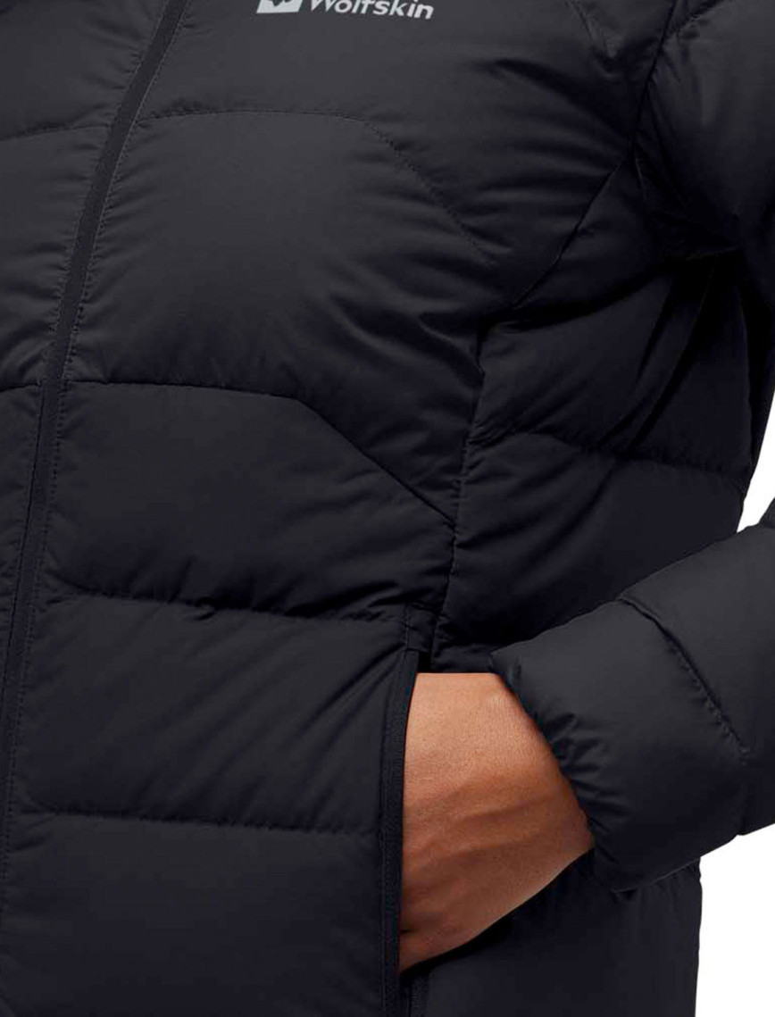 Jack Wolfskin Ather Down Hoody Kadın Siyah Outdoor Ceketi Jack Wolfskin Ather Down Hoody Kadın Siyah Outdoor Ceketi