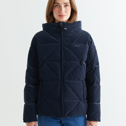 GANT Kadın Lacivert Kapüşonlu Kapitone Mont GANT Kadın Lacivert Kapüşonlu Kapitone Mont