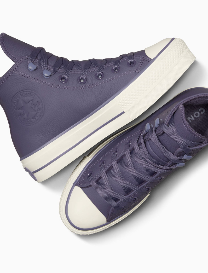 Converse Chuck Taylor All Star Lift Kadın Mor Deri Bot