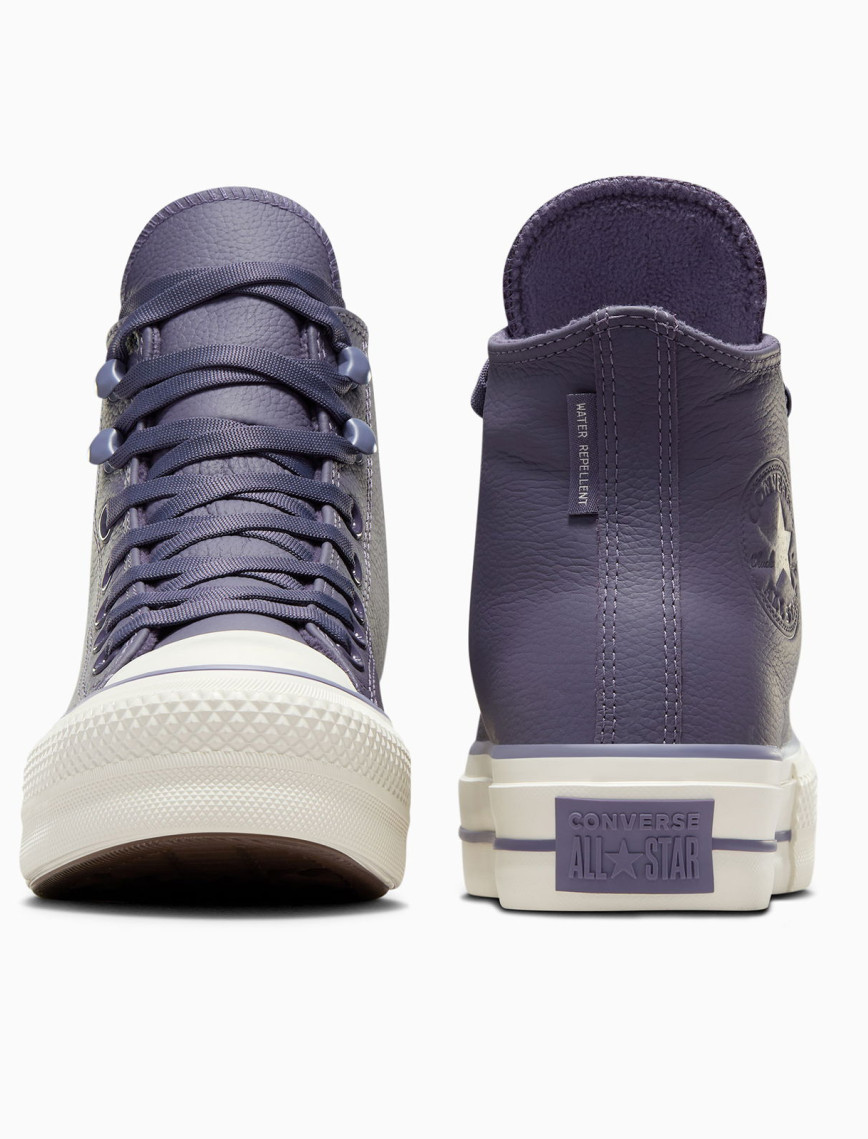 Converse Chuck Taylor All Star Lift Kadın Mor Deri Bot