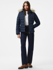 Tommy Hilfiger Jeans Basic Hooded Down Kadın Lacivert Mont Tommy Hilfiger Jeans Basic Hooded Down Kadın Lacivert Mont