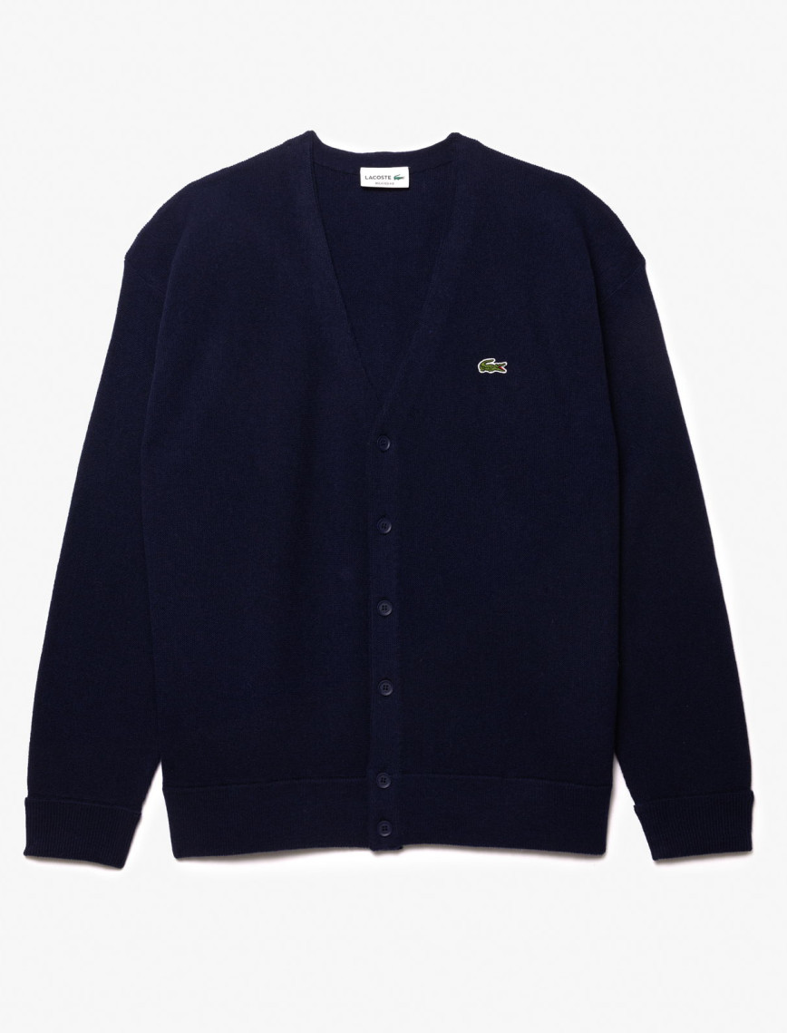 Lacoste Erkek Relaxed Fit V Yaka Lacivert Hırka Lacoste Erkek Relaxed Fit V Yaka Lacivert Hırka