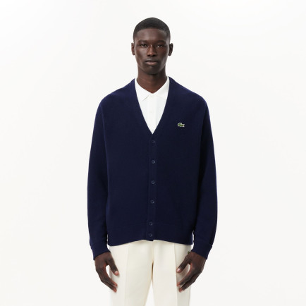 Lacoste Erkek Relaxed Fit V Yaka Lacivert Hırka Lacoste Erkek Relaxed Fit V Yaka Lacivert Hırka