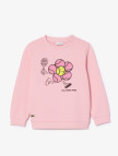 Lacoste Çocuk Baskılı Pembe Sweatshirt Lacoste Çocuk Baskılı Pembe Sweatshirt